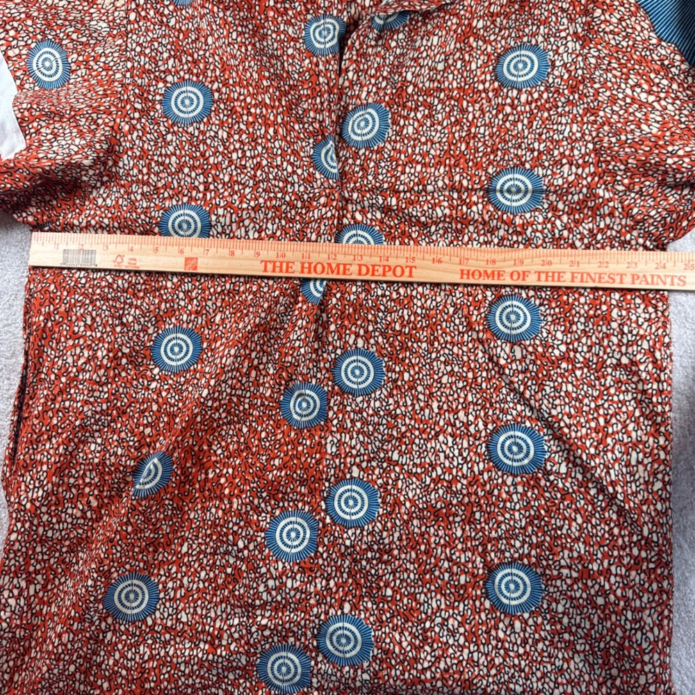 Maison Chateau Rouge Paris African Wax Print Longline Shirt Dress Womens Small - Picture 6 of 8